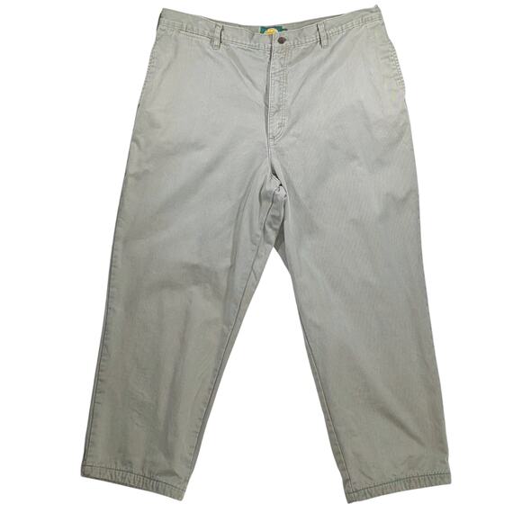 Cabela's Flannel Lined Green Pants Men's 42x30 Tan Chino Regular Fit Winter - Picture 2 of 6